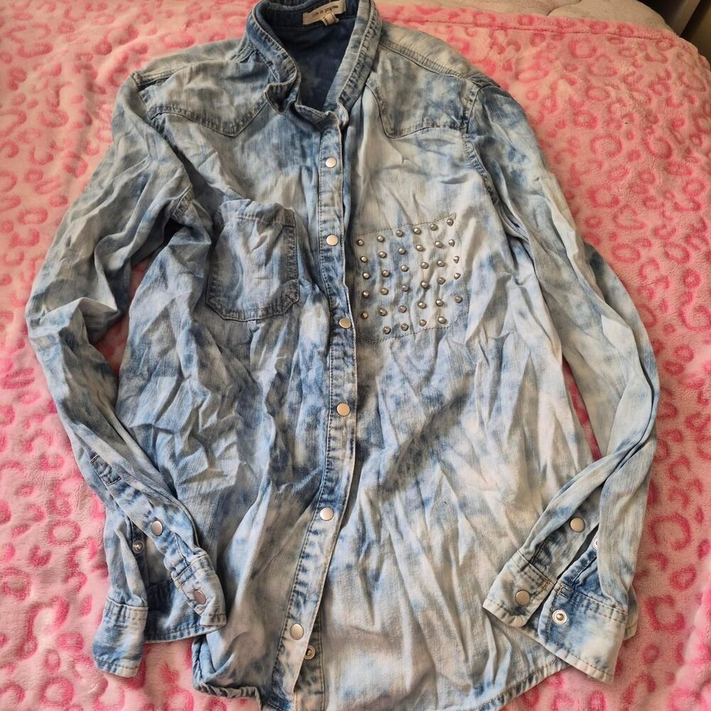 Life-in-progress Women's Blue and Silver Shirt